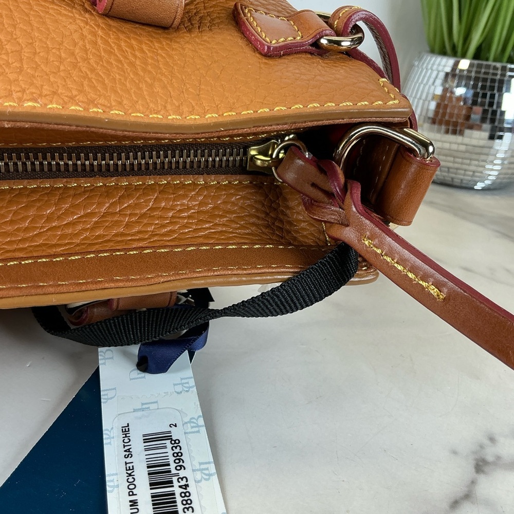 Dooney andβ Bourke Caramel Tan Brown Pocket Satchel Hand Shoulder bag Set NWT - Picture 11 of 13